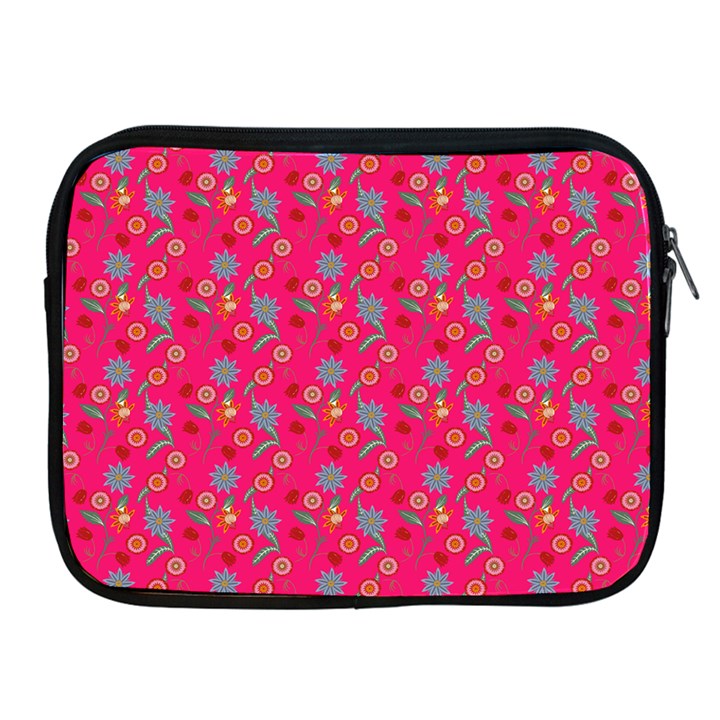 Vintage Floral Pink Apple iPad 2/3/4 Zipper Cases