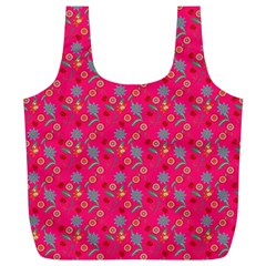 Vintage Floral Pink Full Print Recycle Bag (XL)