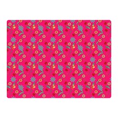 Vintage Floral Pink Double Sided Flano Blanket (Mini) 