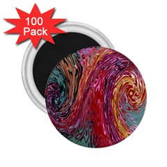 Color Rainbow Abstract Flow Merge 2.25  Magnets (100 pack) 