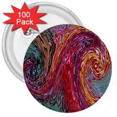 Color Rainbow Abstract Flow Merge 3  Buttons (100 pack) 