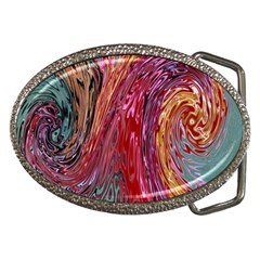 Color Rainbow Abstract Flow Merge Belt Buckles