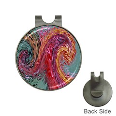 Color Rainbow Abstract Flow Merge Hat Clips with Golf Markers