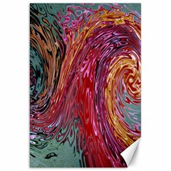 Color Rainbow Abstract Flow Merge Canvas 20  x 30 