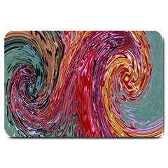 Color Rainbow Abstract Flow Merge Large Doormat 