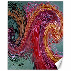 Color Rainbow Abstract Flow Merge Canvas 11  x 14 