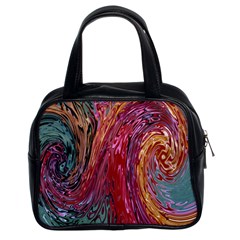 Color Rainbow Abstract Flow Merge Classic Handbag (Two Sides)