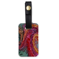 Color Rainbow Abstract Flow Merge Luggage Tags (One Side) 