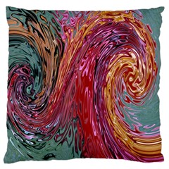 Color Rainbow Abstract Flow Merge Large Cushion Case (One Side)