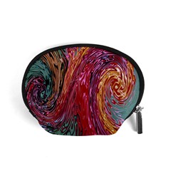 Color Rainbow Abstract Flow Merge Accessory Pouch (Small)