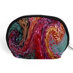 Color Rainbow Abstract Flow Merge Accessory Pouch (Medium)