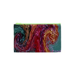 Color Rainbow Abstract Flow Merge Cosmetic Bag (XS)