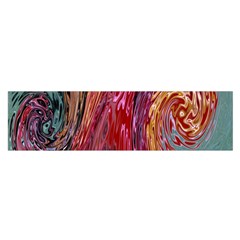 Color Rainbow Abstract Flow Merge Satin Scarf (Oblong)