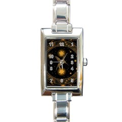 Wonderful Hummingbird With Stars Rectangle Italian Charm Watch by FantasyWorld7