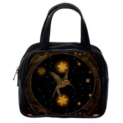 Wonderful Hummingbird With Stars Classic Handbag (one Side) by FantasyWorld7