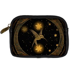 Wonderful Hummingbird With Stars Digital Camera Leather Case