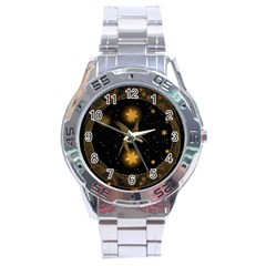 Wonderful Hummingbird With Stars Stainless Steel Analogue Watch by FantasyWorld7