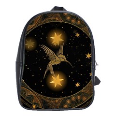 Wonderful Hummingbird With Stars School Bag (xl) by FantasyWorld7