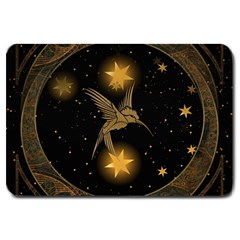 Wonderful Hummingbird With Stars Large Doormat  by FantasyWorld7