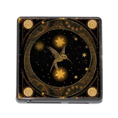 Wonderful Hummingbird With Stars Memory Card Reader (square 5 Slot) by FantasyWorld7