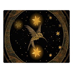 Wonderful Hummingbird With Stars Double Sided Flano Blanket (large)  by FantasyWorld7