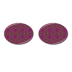 Modern Asian Ornate Pattern Cufflinks (oval) by dflcprints