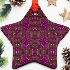 Modern Asian Ornate Pattern Star Ornament (two Sides)