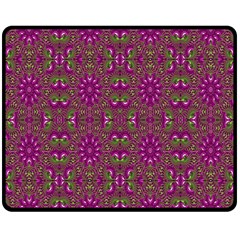 Modern Asian Ornate Pattern Fleece Blanket (medium)  by dflcprints