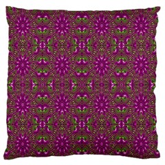 Modern Asian Ornate Pattern Large Flano Cushion Case (two Sides) by dflcprints