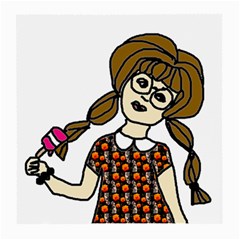 Girl With Popsicle Medium Glasses Cloth by snowwhitegirl