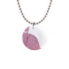 Pink Cat Button Necklaces