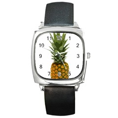 Pineapple Square Metal Watch by snowwhitegirl