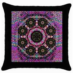 Decorative Candy With Soft Candle Light For Love Throw Pillow Case (black) by pepitasart