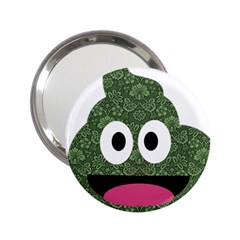 Green Paisley Poo 2 25  Handbag Mirrors by snowwhitegirl