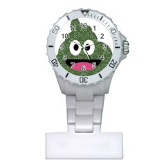 Green Paisley Poo Plastic Nurses Watch by snowwhitegirl