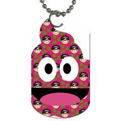 Face Poo Dog Tag (one Side) by snowwhitegirl