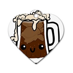 Kawaii Root Beer Float Dog Tag Heart (two Sides) by snowwhitegirl