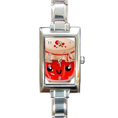 Kawaii Jam Jar Rectangle Italian Charm Watch by snowwhitegirl