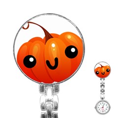 Kawaii Pumpkin Stainless Steel Nurses Watch by snowwhitegirl