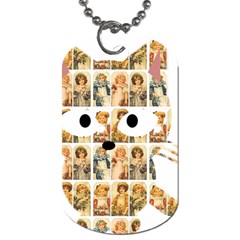 Victorian Girl Labels Cat Dog Tag (two Sides) by snowwhitegirl