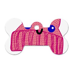 Kawaii Cat Hat Dog Tag Bone (two Sides) by snowwhitegirl