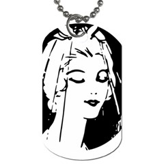 Bride Face Dog Tag (two Sides) by snowwhitegirl