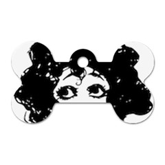 Little Girl Face Dog Tag Bone (two Sides) by snowwhitegirl