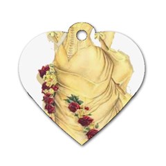 Victorian Wed Dress Dog Tag Heart (two Sides) by snowwhitegirl