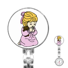 Praying Girl Stainless Steel Nurses Watch by snowwhitegirl