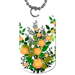 Peach Roses Dog Tag (two Sides) by snowwhitegirl