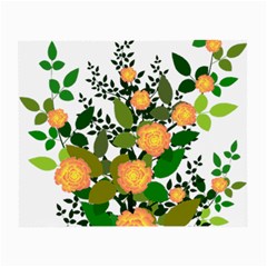 Peach Roses Small Glasses Cloth (2-side) by snowwhitegirl