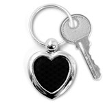 Victorian Paisley Black Key Chains (Heart)  Front