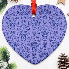 Victorian Blue Ornamental Ornament (heart) by snowwhitegirl