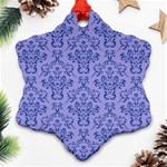 Victorian Blue Ornamental Ornament (Snowflake) Front